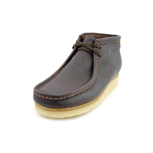 clarks wallabee boot brown oily leather
