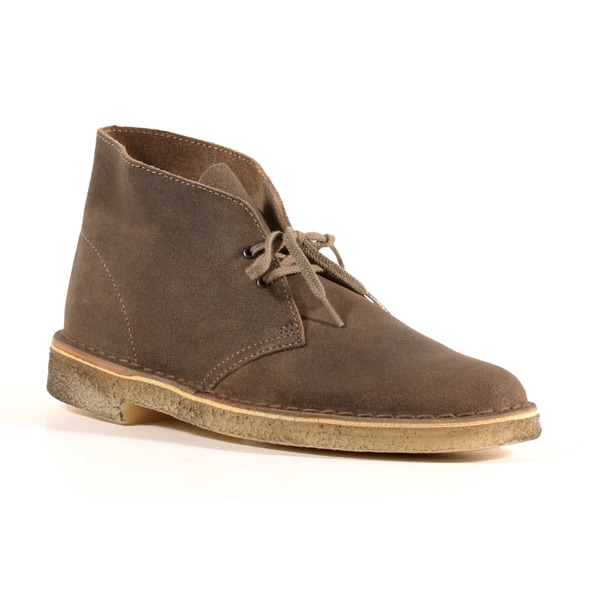 Clarks Men's Taupe Suede Desert Mali Boots - Free Shipping Today ...