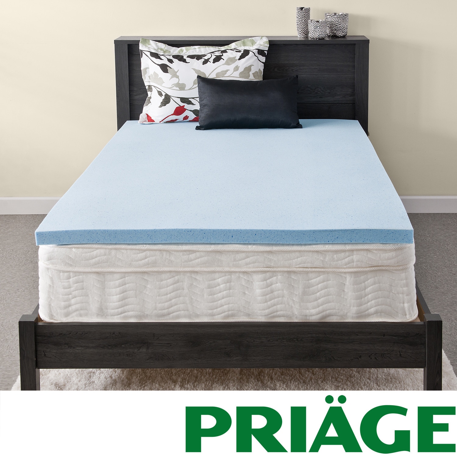 Priage Mygel 2 inch Gel Memory Foam Mattress Topper