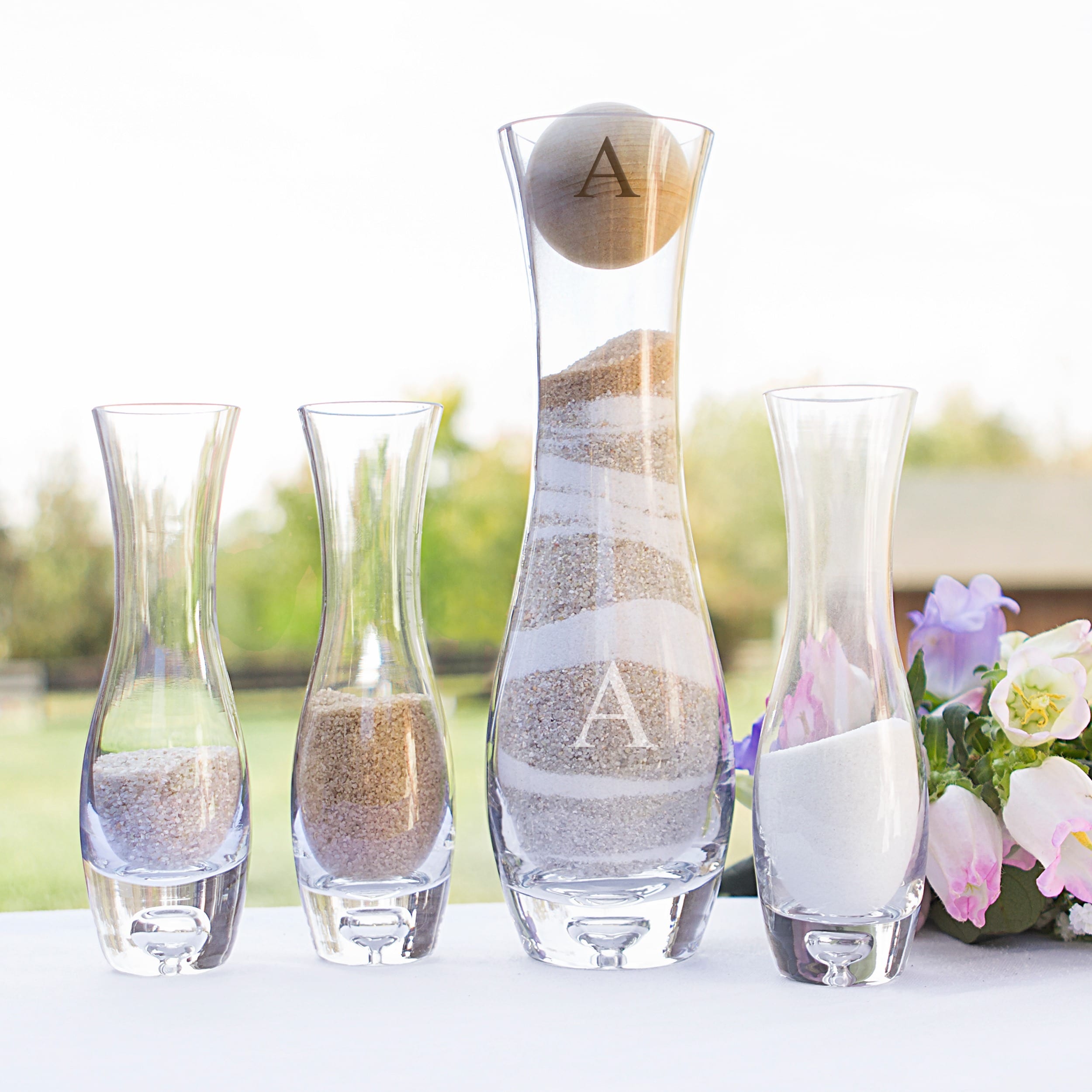 Personalized Rustic 4 piece Unity Sand Ceremony Set