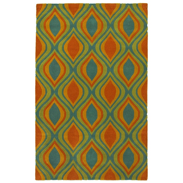 LR Home Vibrance Blue Abstract Area Rug (5' x 7'9) - 5' x 7'9