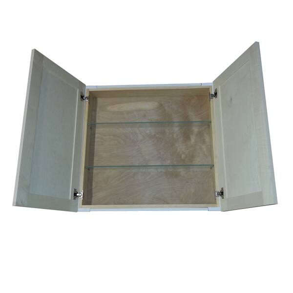 Shop 34 Inch Recessed In The Wall Double Door Frameless Medicine