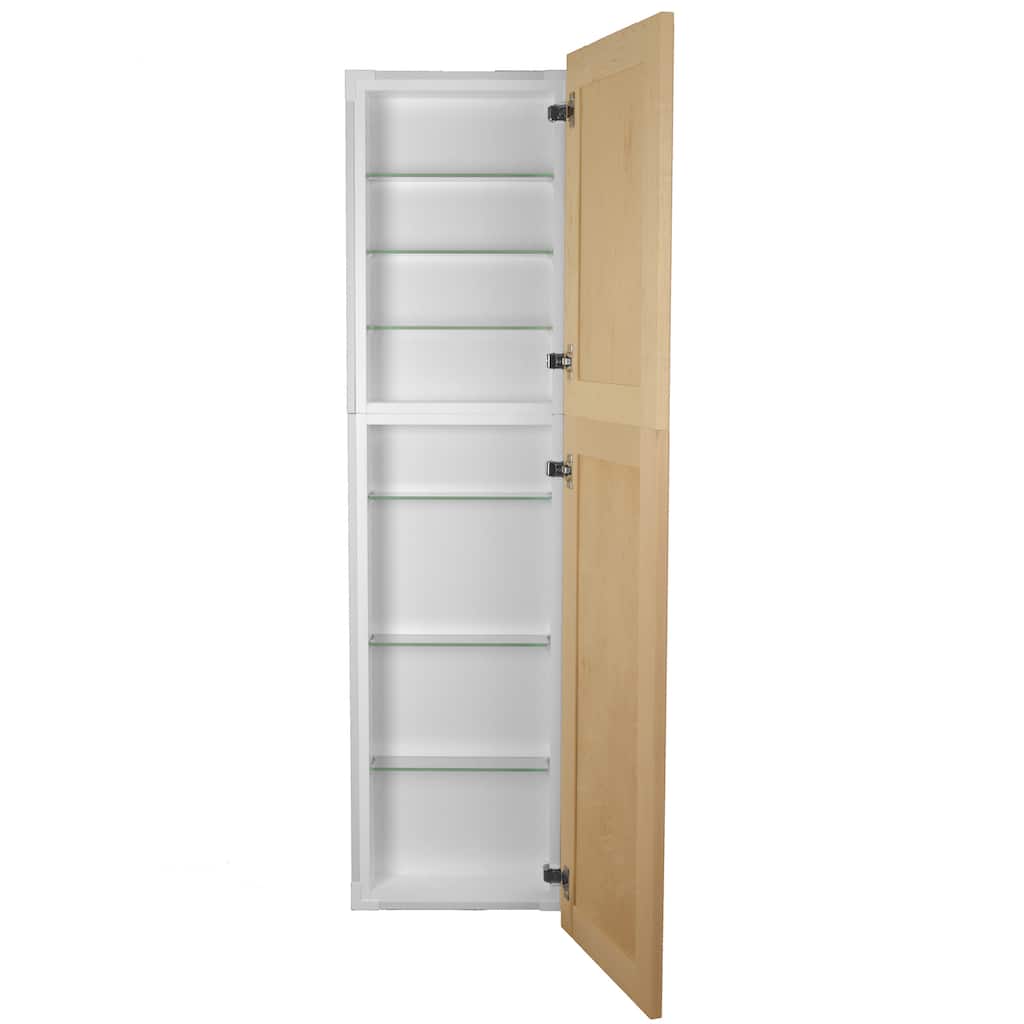 Shaker Style Frameless Recessed in wall Bathroom Medicine Storage Pantry Cabinet