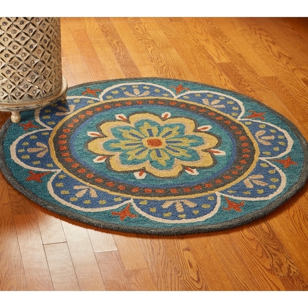 Lr Home Dazzle Blue Geometric Round Area Rug 6 Free Lr Home Dazzle Blue Geometric Round Area Rug 6 X27