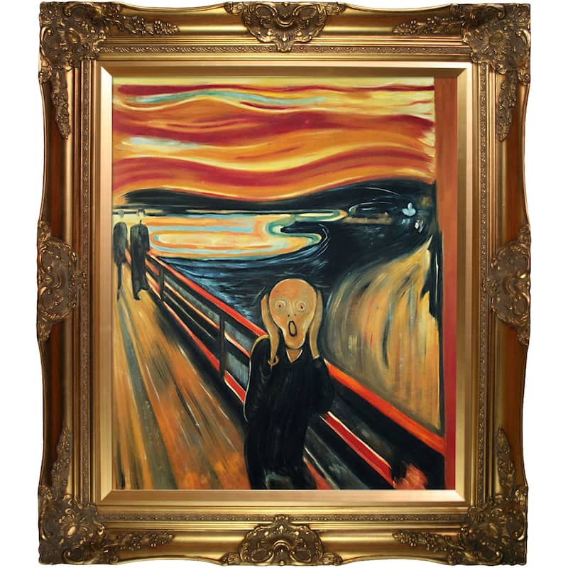 La Pastiche Edvard Munch 'The Scream' Hand Painted Framed Canvas Art ...