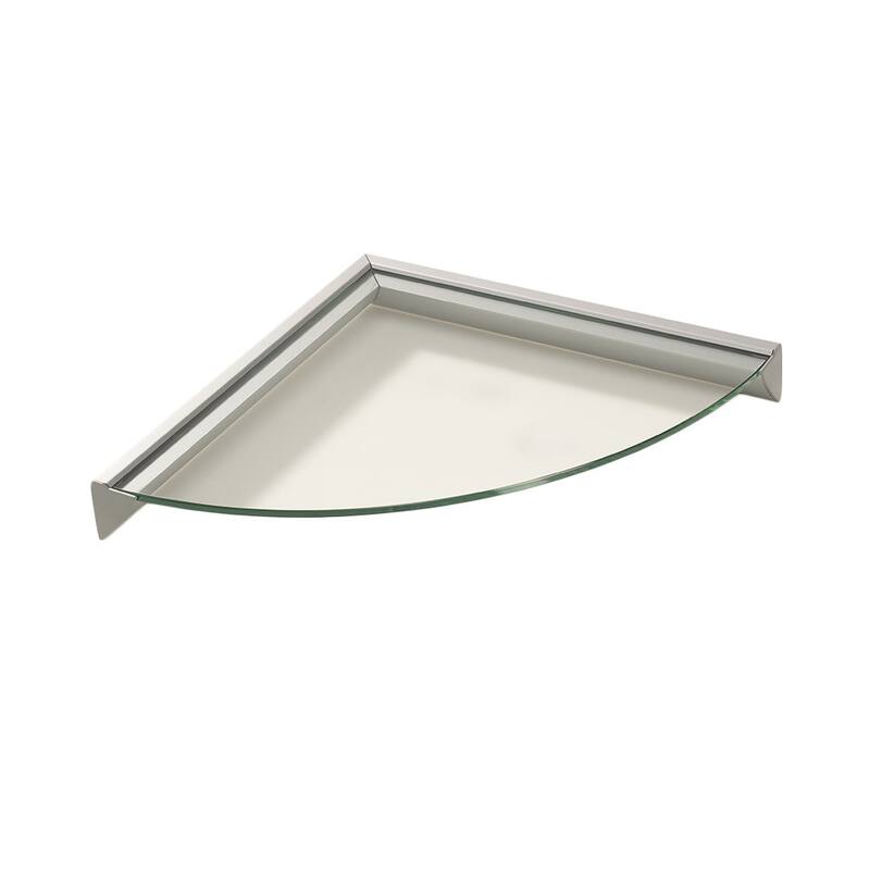 Wallscapes Essentials 12-inch Corner Clear Glass Shelf Kit - 12