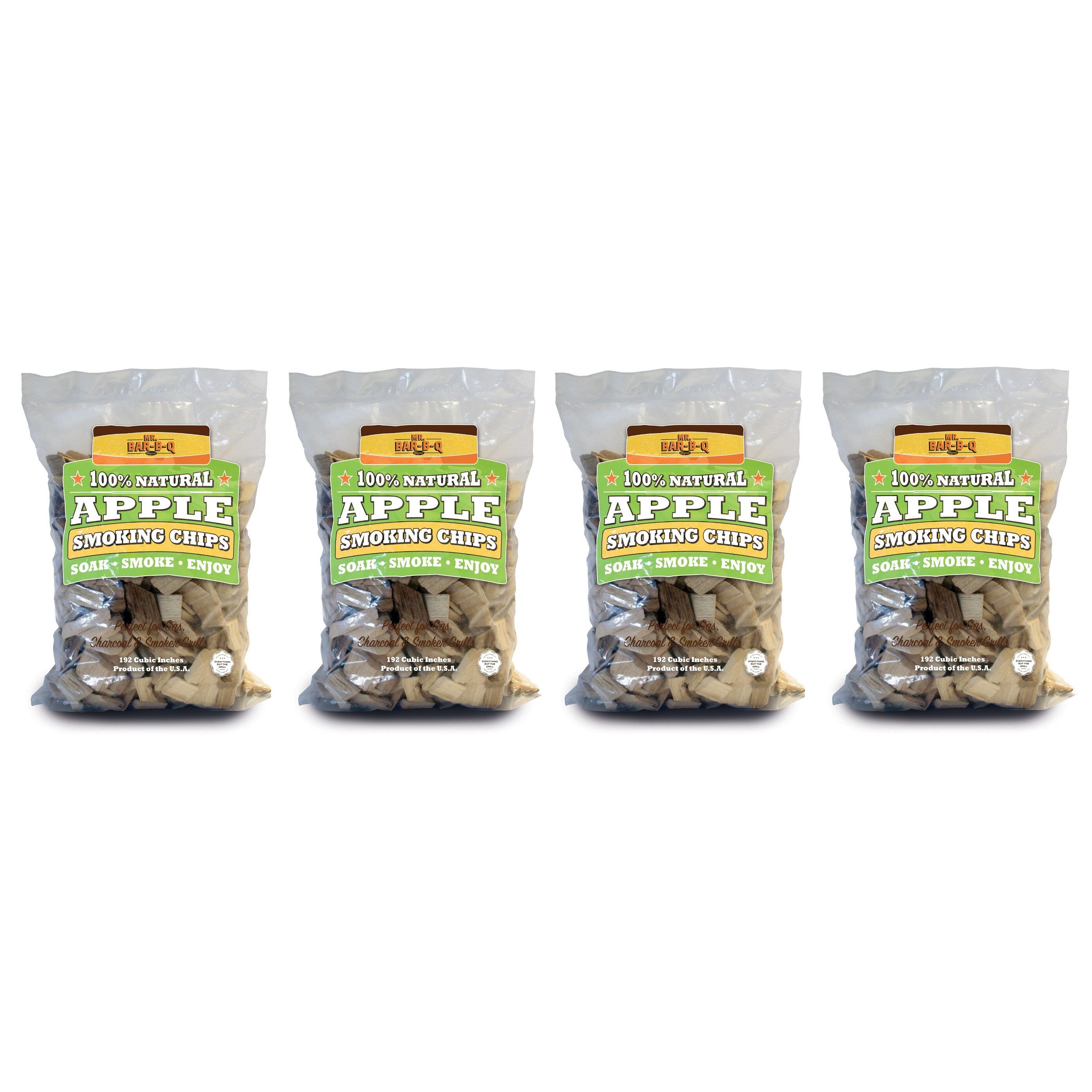 Mr. Bar b q Apple Wood Chips Bundle (pack Of 4 Bags)