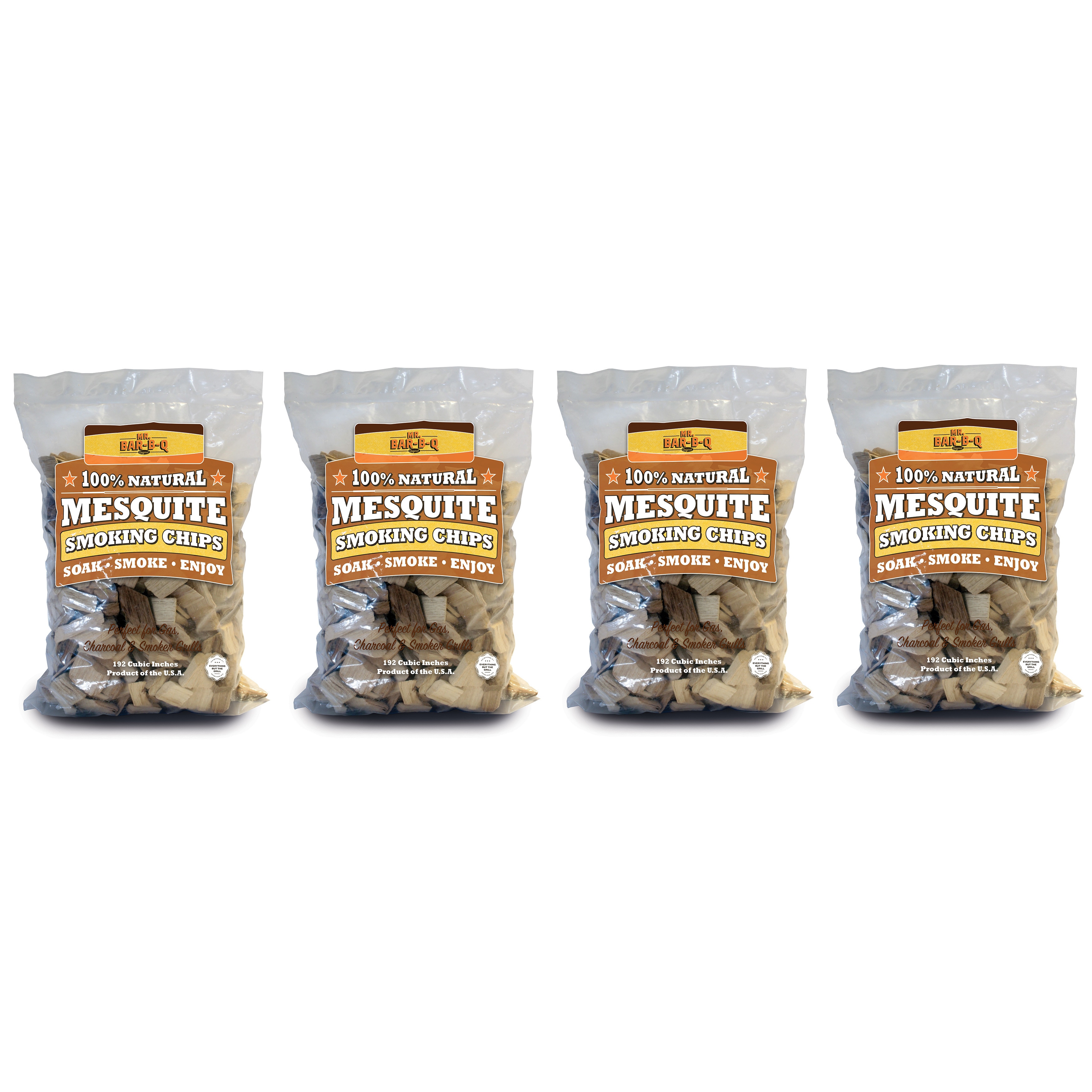 Mr. Bar b q Mesquite Wood Chips Bundle (pack Of 4 Bags)