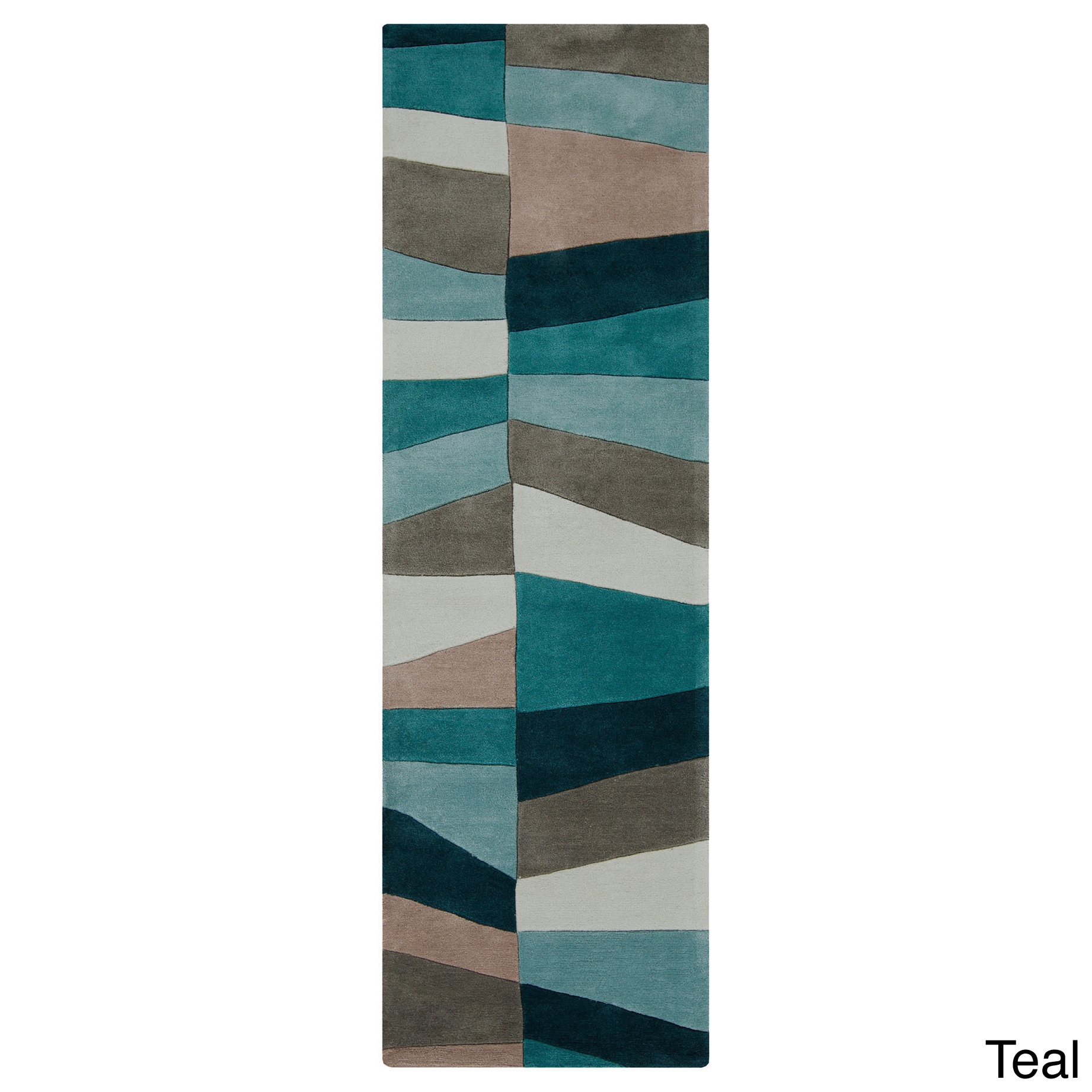 Hand tufted Geometric Contemporary Runner Rug (26 X 8)