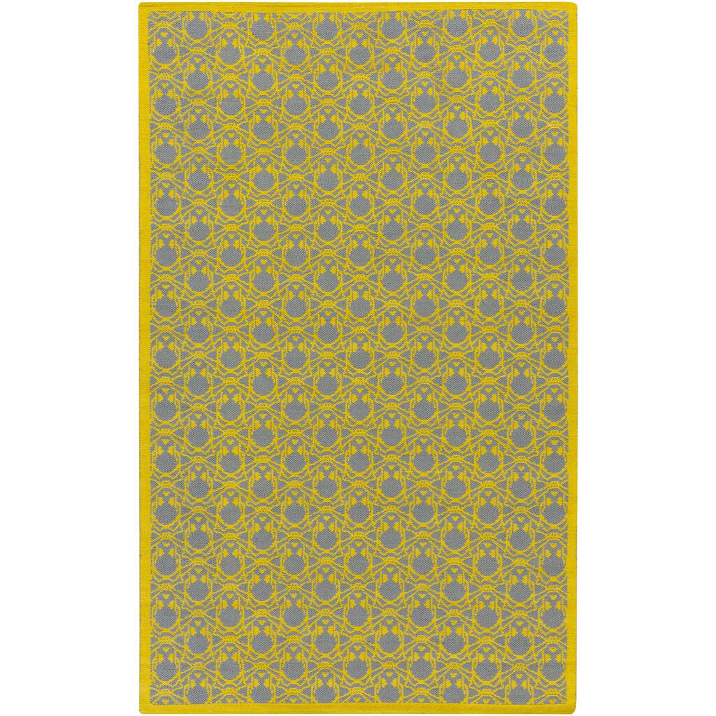 Pepper Hand-woven Skulls Cotton Area Rug - 8' x 10'