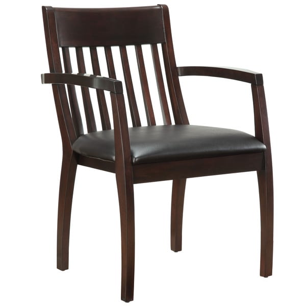 Bently Mocha Slat Back Guest Chair