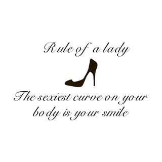 The Sexiest Curve Smile Quote Vinyl Wall Art | Overstock.com Shopping ...