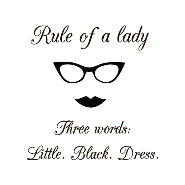 Little Black Dress Quote Vinyl Wall Art