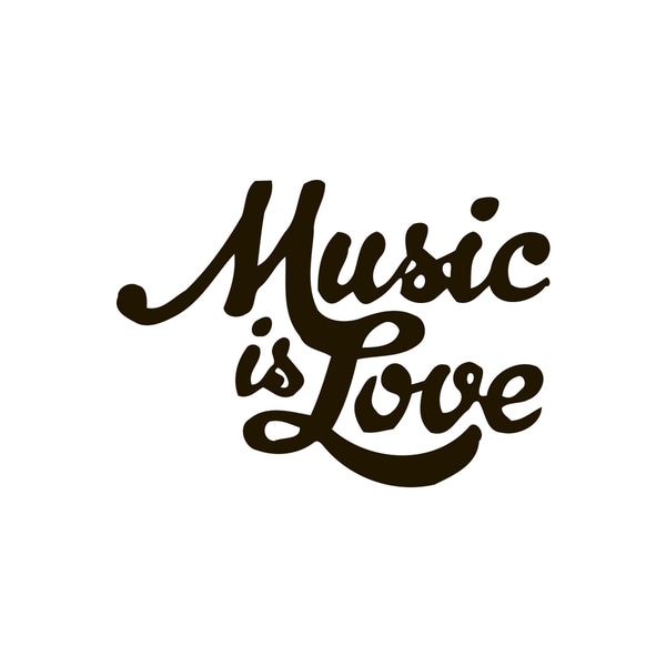 Shop Music Is Love Quote Vinyl Wall Art - Free Shipping On Orders Over ...