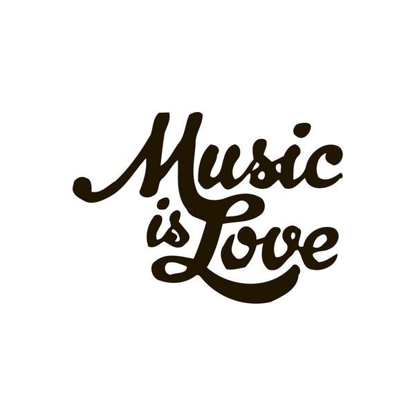 Shop Music Is Love Quote Vinyl Wall Art Free Shipping On Orders Over