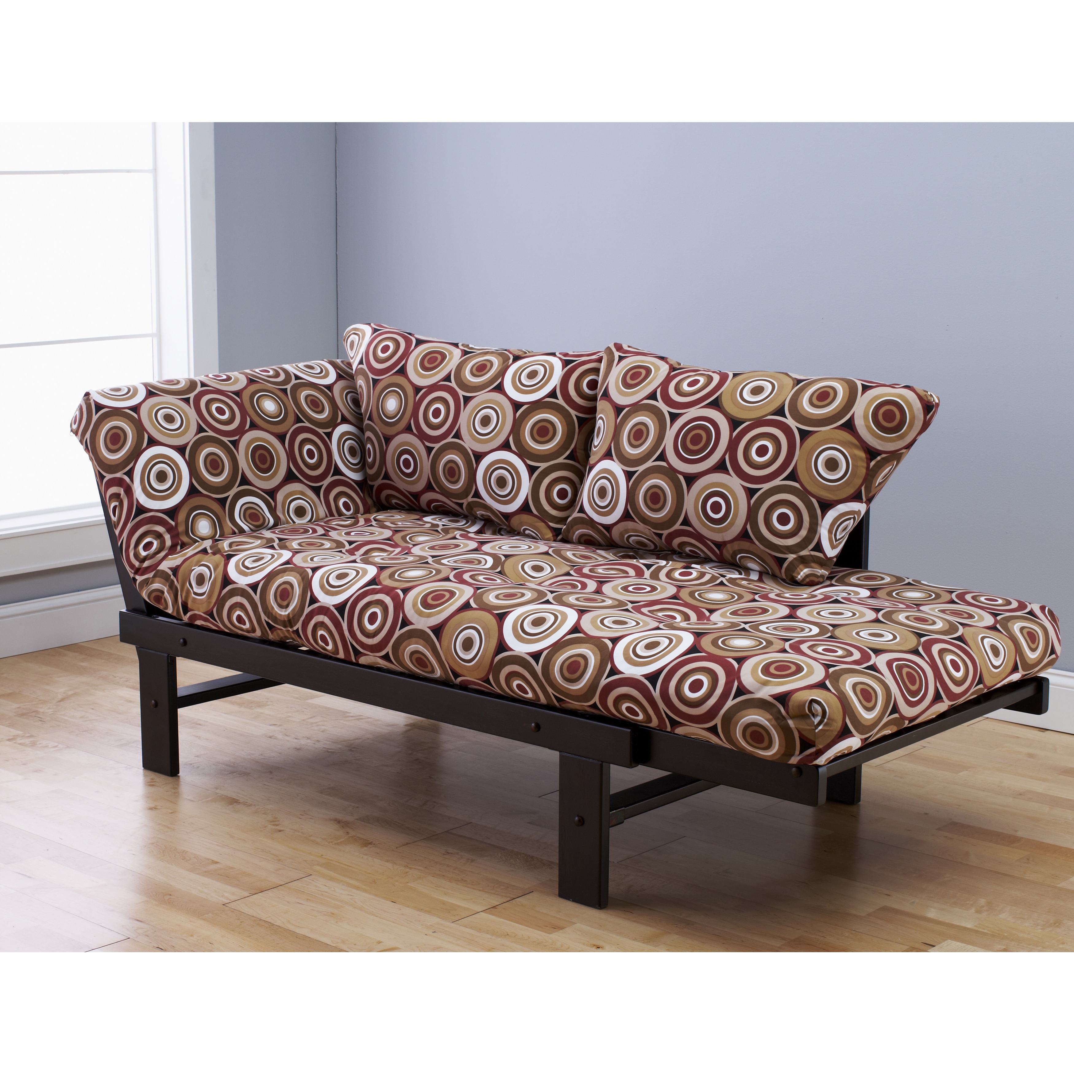 Elite Wood Multi Color Circles Brown Lounger