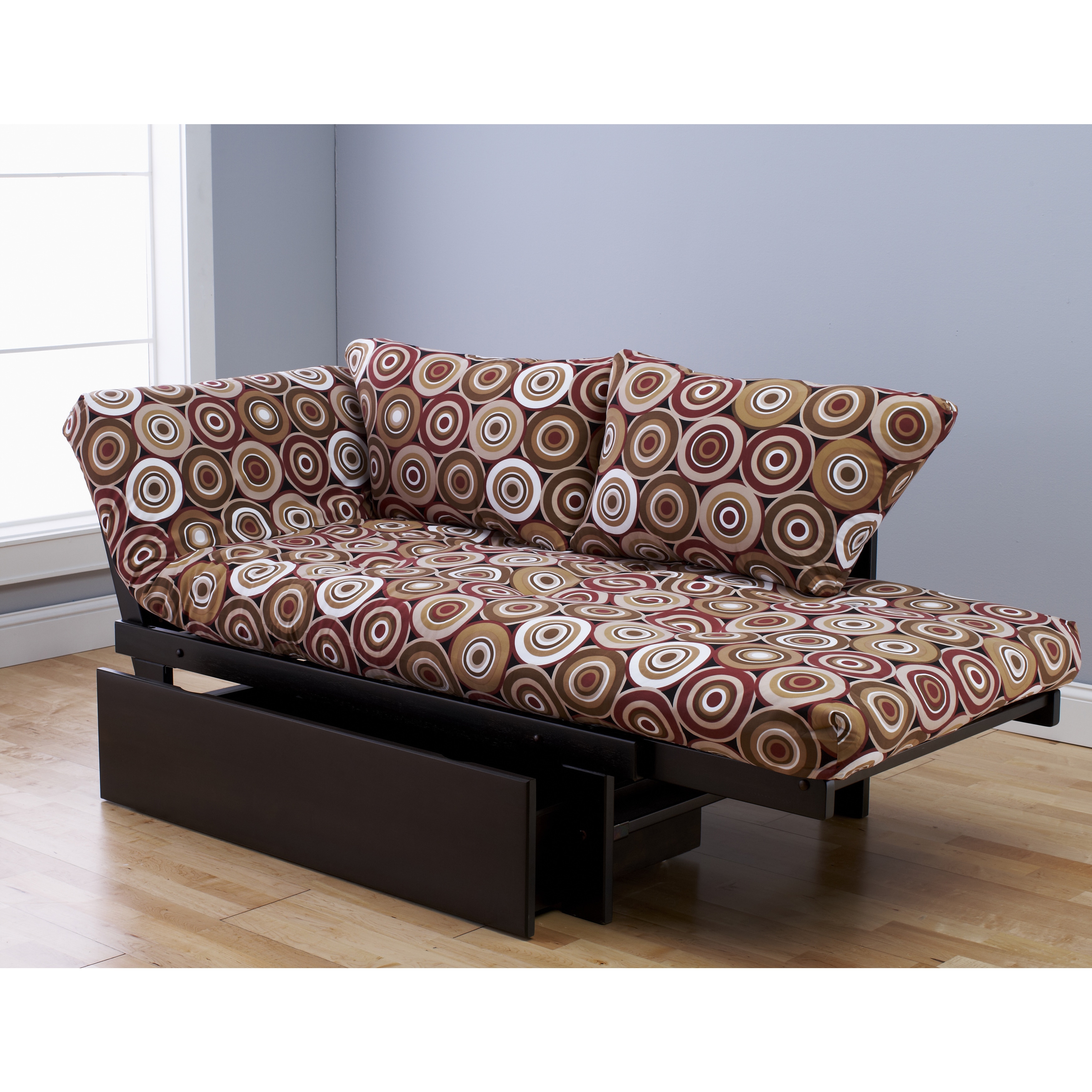 Elite Wood Multi Color Brown Lounger With Drawer