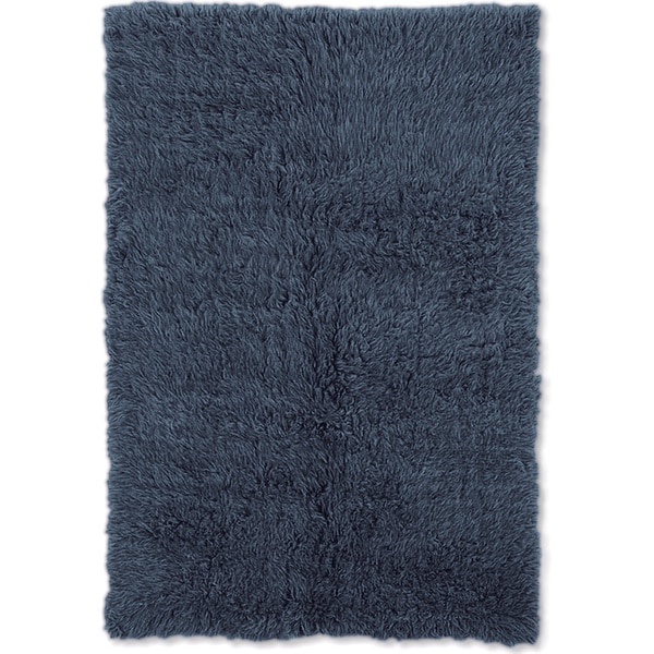 Linon Flokati Heavy Denim Blue Rug (2' x 5') - 2'4" x 4'3"