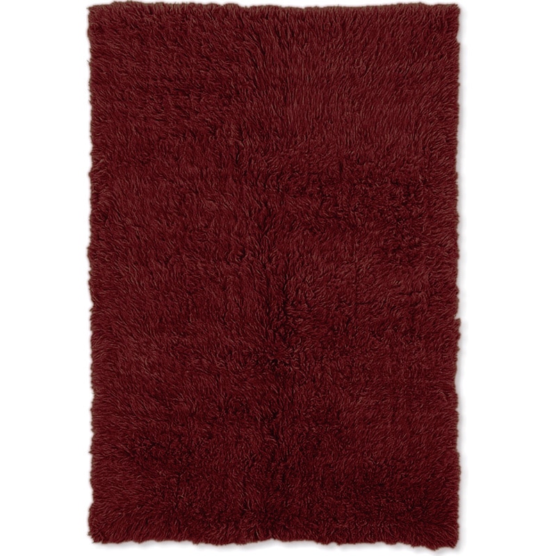 Flokati Heavy Burgundy Rug (2 X 5)