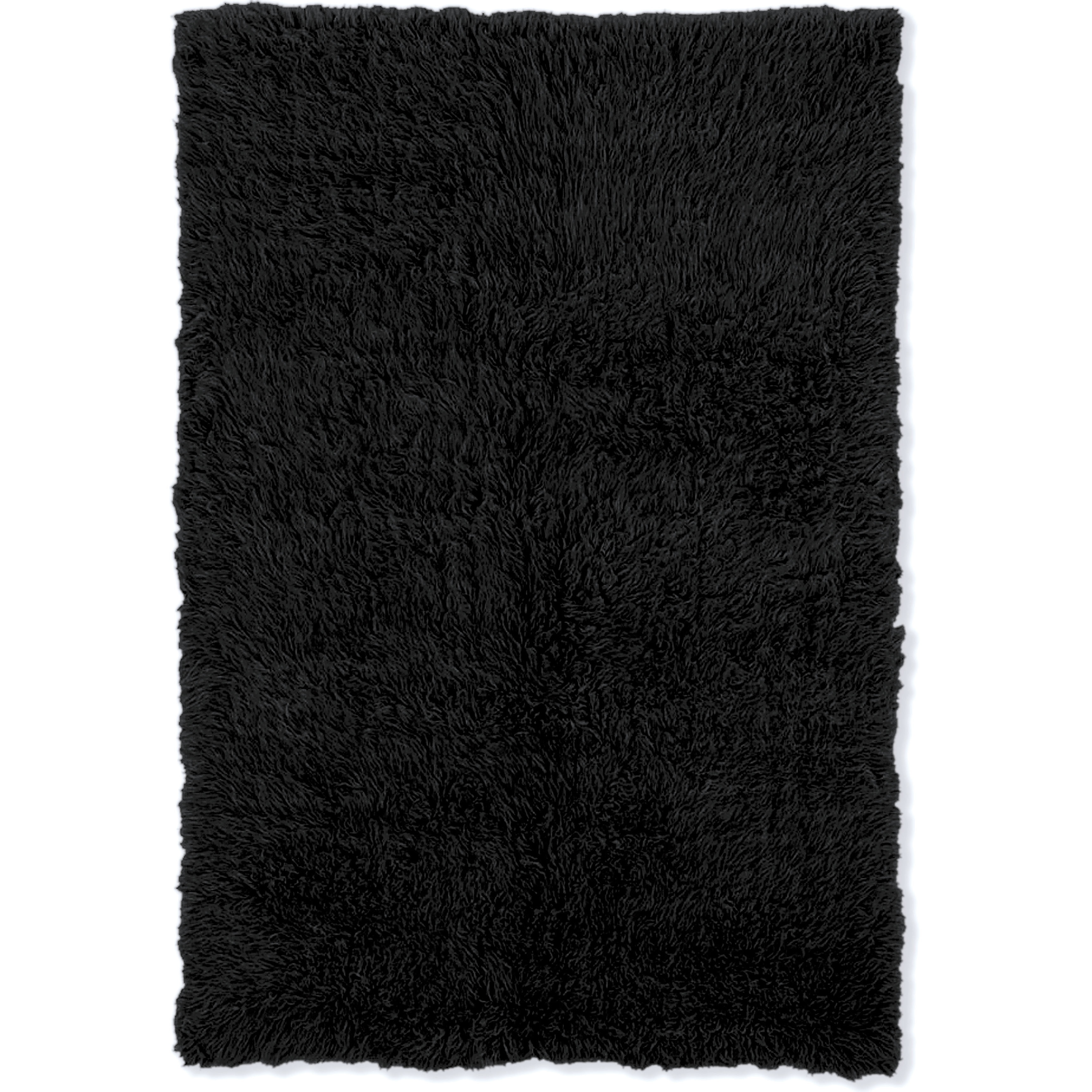 Flokati Heavy Black Rug (2 X 8)