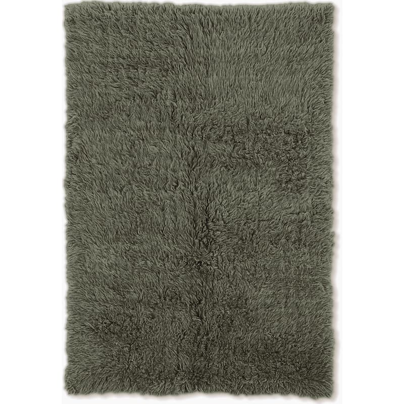 Linon Flokati Heavy Olive Rug (2' x 8') - 2' x 8'