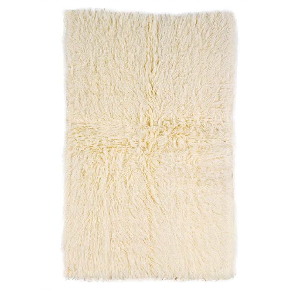 Linon Flokati Heavy Natural Rug (2' x 8') - 2' x 8'