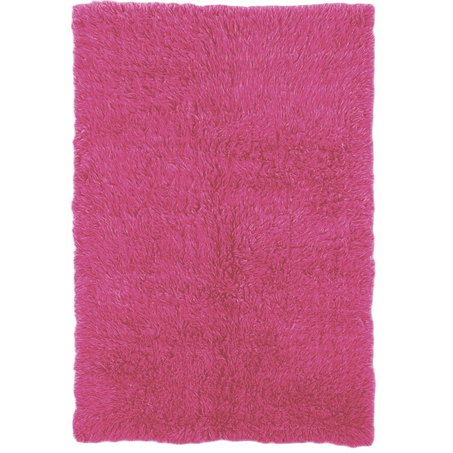 Flokati Heavy Fuschia Rug (2 X 8)