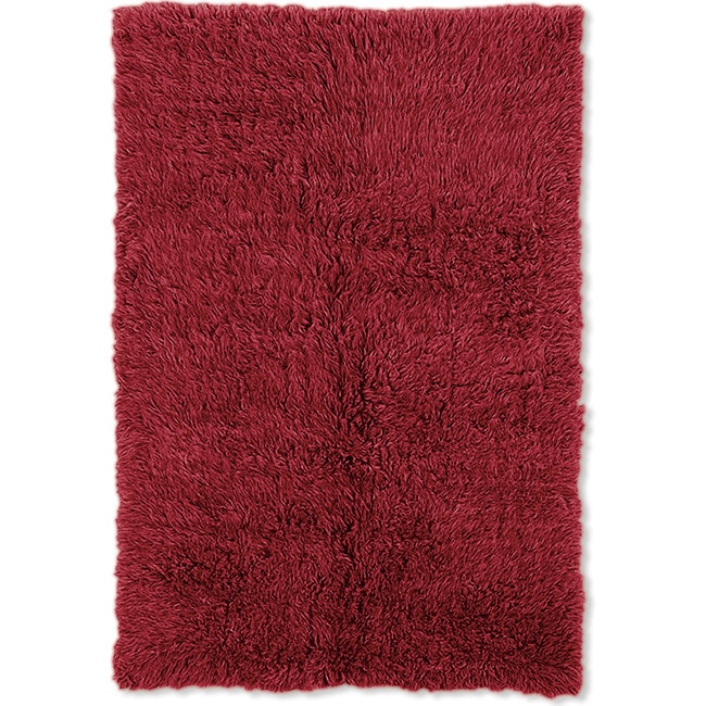 Flokati Heavy Red Rug (4 X 6)