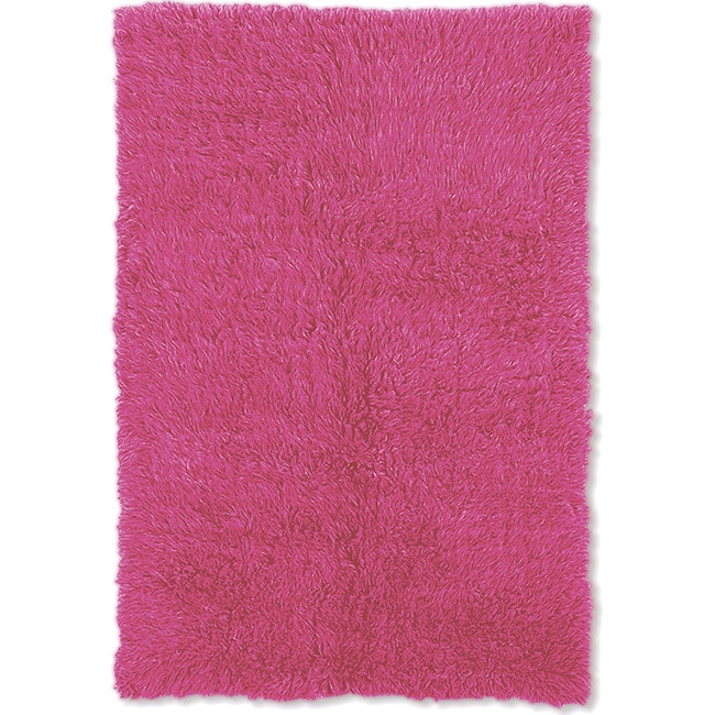 Flokati Heavy Fuschia Rug (4 X 6)