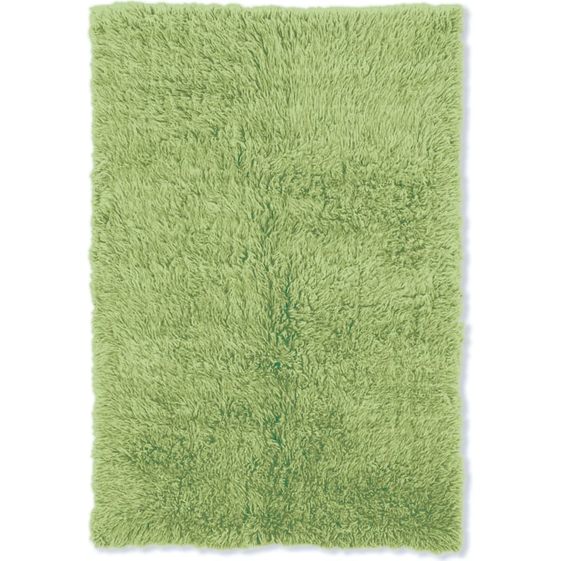 Linon Flokati Wool Thick Area Rug - 3'6" x 5'6" - Lime Green