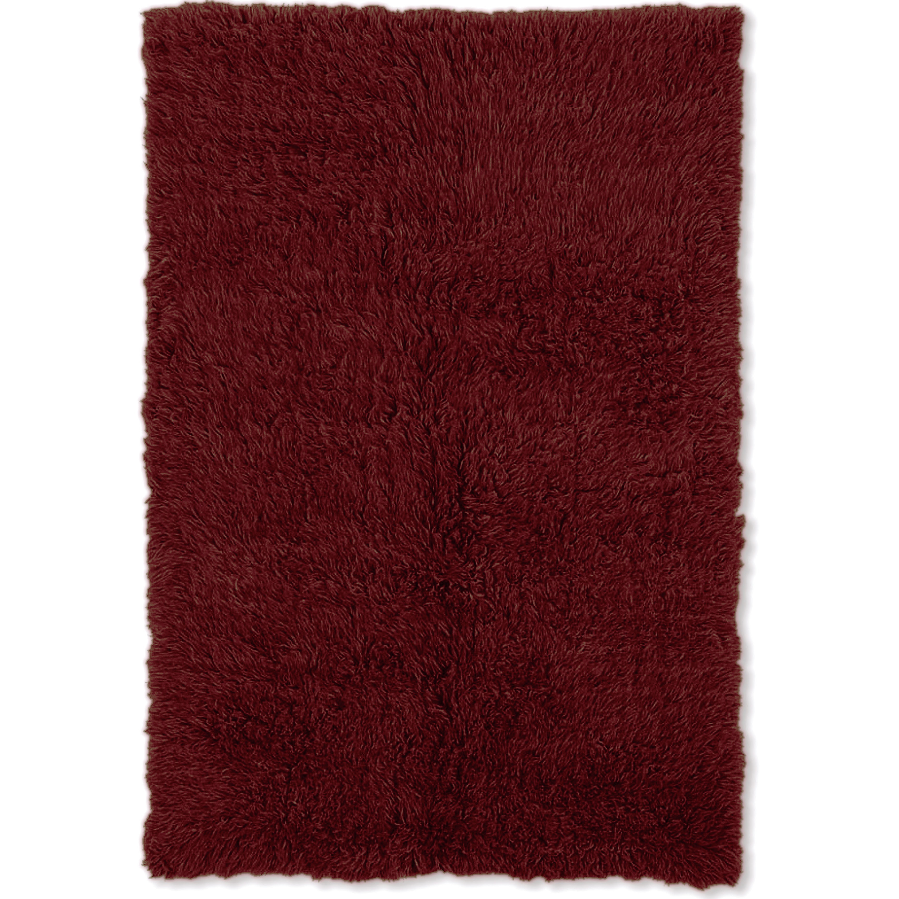 Flokati Heavy Burgundy Rug (8 X 10)