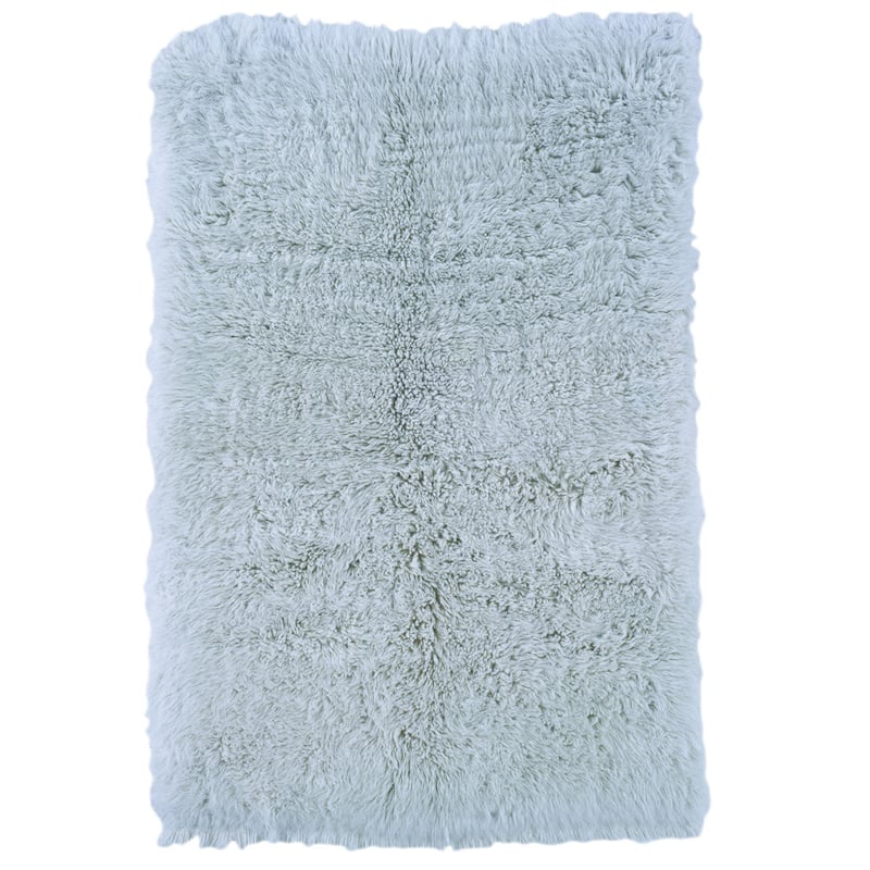Linon Flokati Wool Thick Area Rug - 2'4" x 4'3" - Pastel Blue