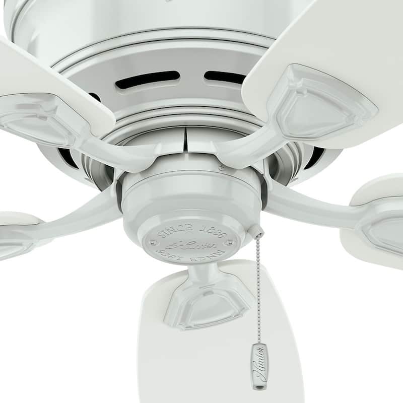 Hunter 48" Sea Wind Outdoor Low Profile Ceiling Fan with Pull Chain, Damp Rated