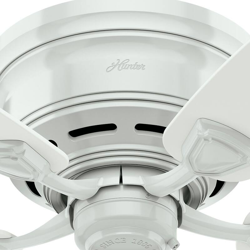 Hunter 48" Sea Wind Outdoor Low Profile Ceiling Fan with Pull Chain, Damp Rated
