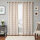 preview thumbnail 2 of 3, Softline Peyton Tile Woven Jacquard Grommet Top Curtain Panel Pearl - 108 Inches - 55 x 108
