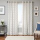 preview thumbnail 1 of 3, Softline Peyton Tile Woven Jacquard Grommet Top Curtain Panel White - 108 Inches - 55 x 108