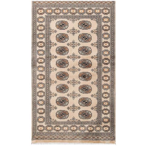 HERAT ORIENTAL Handmade One-of-a-Kind Bokhara Wool Rug - 3'1 x 5'2