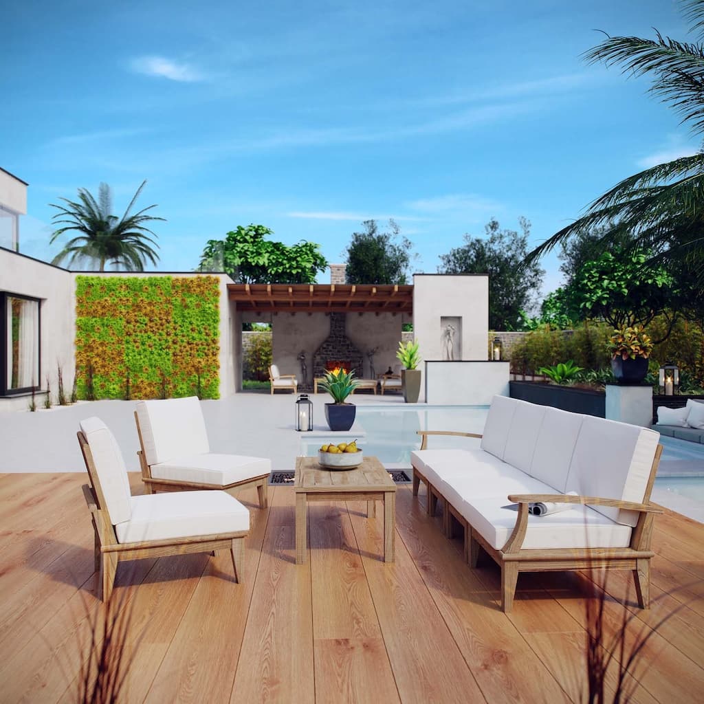 Pier 7-piece Outdoor Patio Teak Construction Sofa Set