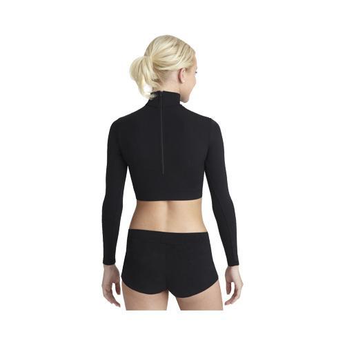 Womens Capezio Dance Turtleneck Long Sleeve Top Black   17561010