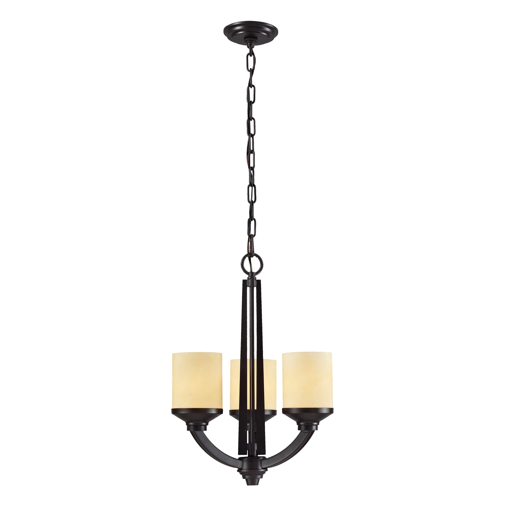 Cordova 3 light Oiled Bronze Chandelier