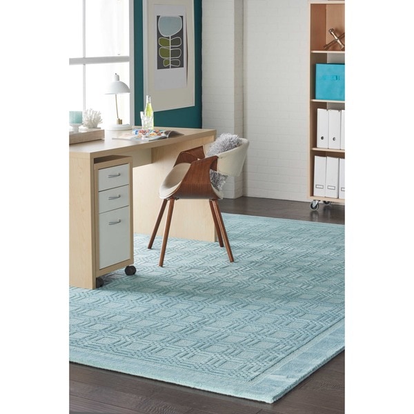 Nourison Westport Aqua Rug - 5 x 8