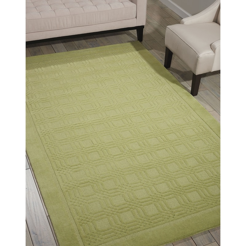 Nourison Westport Solid Geometric Area Rug - 3'6" x 5'6" - Green