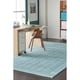 preview thumbnail 16 of 40, Nourison Westport Solid Geometric Area Rug 2'6" x 4' - Light Blue