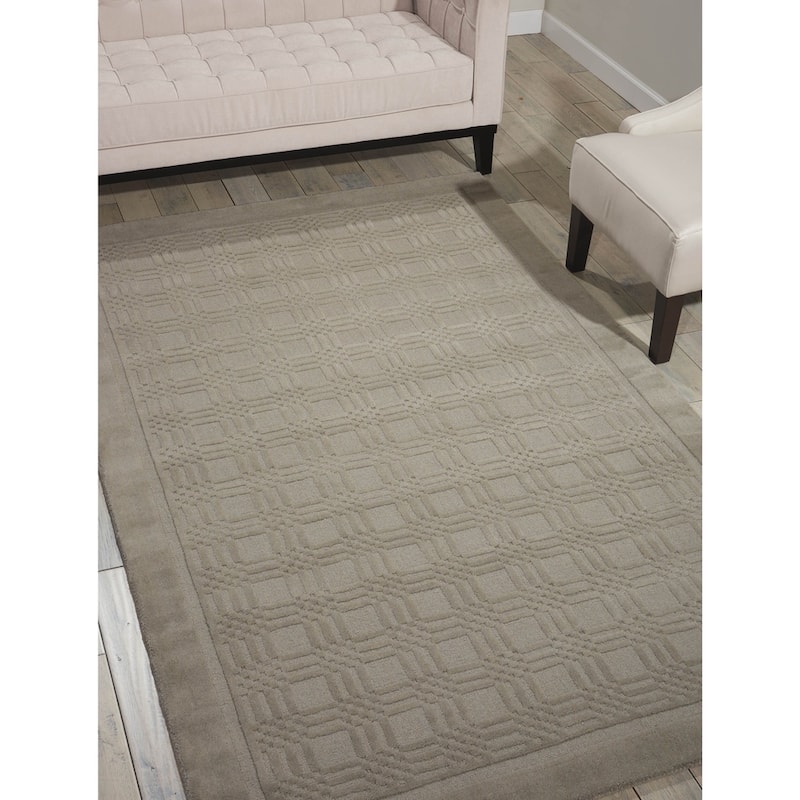 Nourison Westport Solid Geometric Area Rug - 3'6" x 5'6" - Grey