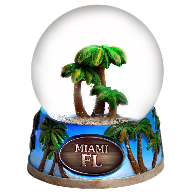 Miami Palm Tree 65mm Snow Globe