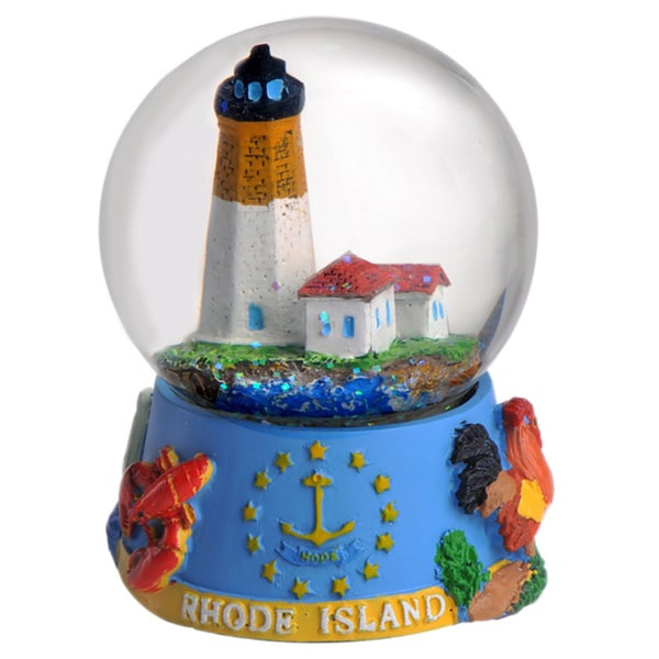 Shop Rhode Island Lighthouse 65mm Snow Globe - Free Shipping On Orders ...