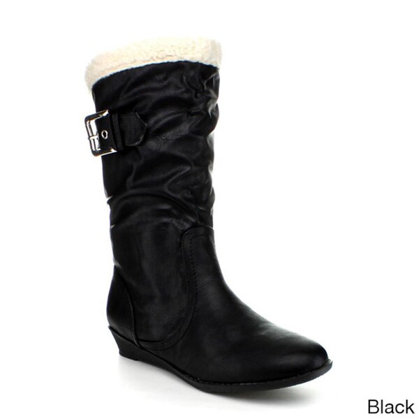 Shop LASONIA B269 Women's Mid Calf Boots - Free Shipping On Orders Over ...