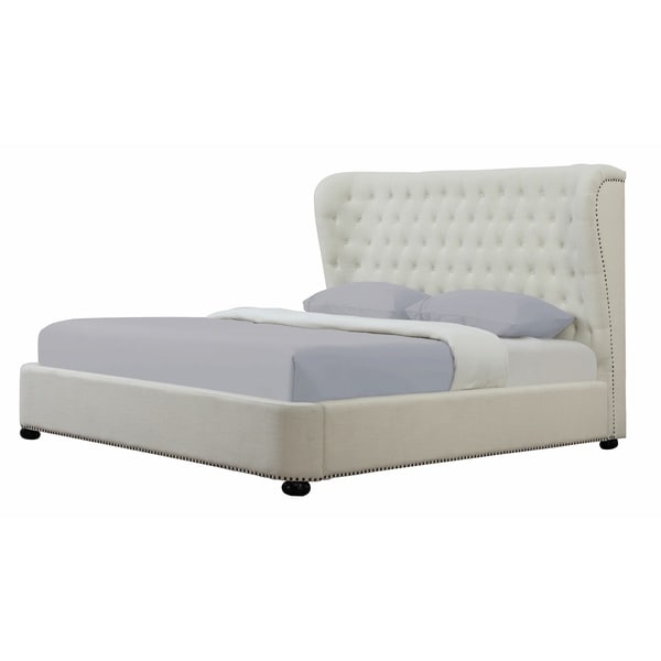 Finley Beige Linen Bed Beds