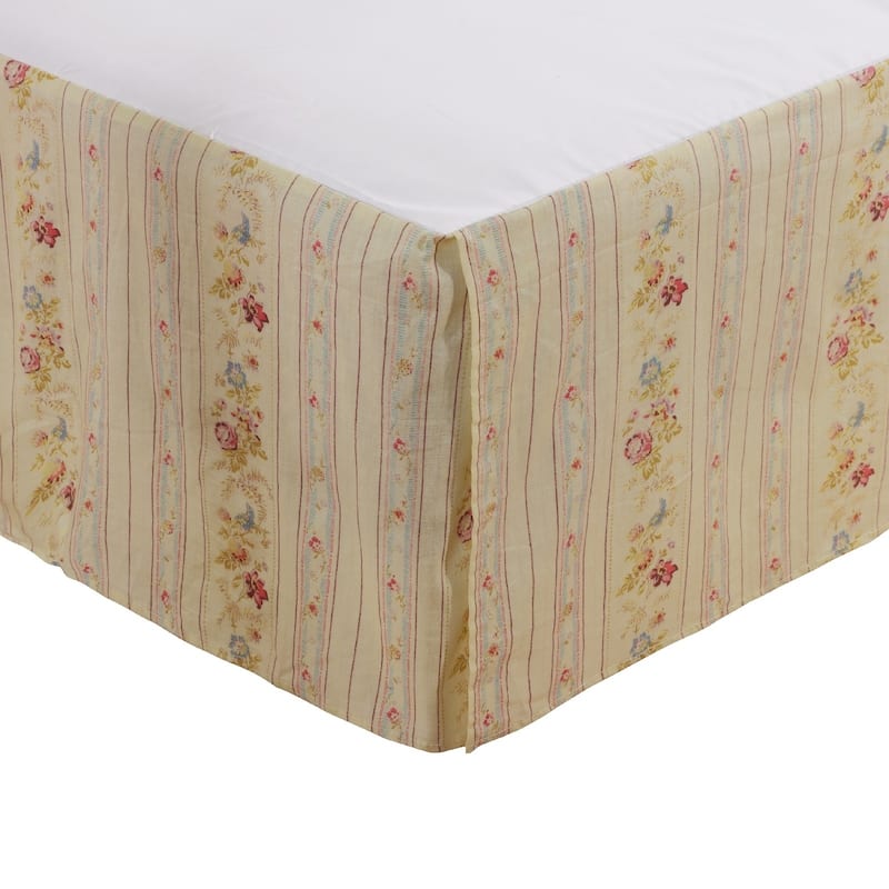 Greenland Home Fashions Antique Rose Cotton 15-inch Drop Bedskirt