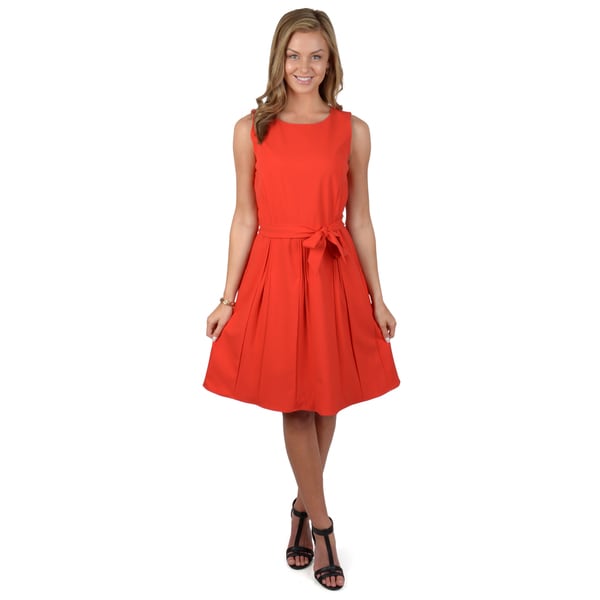 Shop Calvin Klein Women's Belted A-line Dress - Free Shipping Today ...